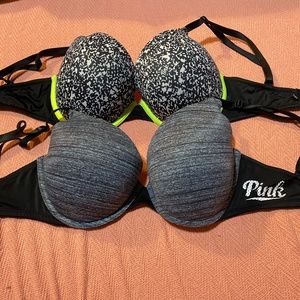Two PINK bras